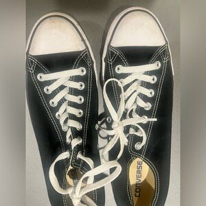 Converse Black Canvas Sneakers with White Accents